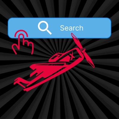 
Aviator logo and Search field
