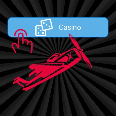 Aviator logo and Search Casino