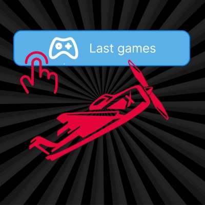 Aviator logo and Last Games field