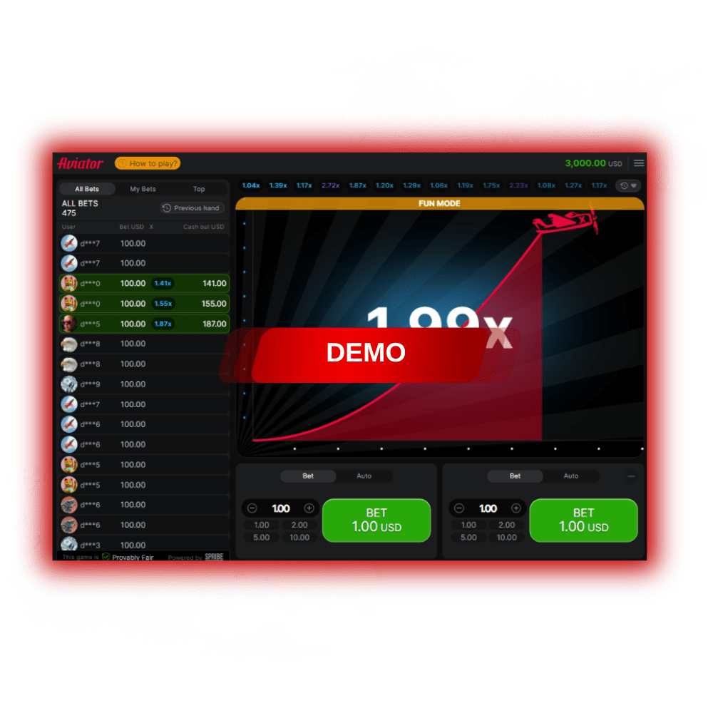 Aviator Demo Mode