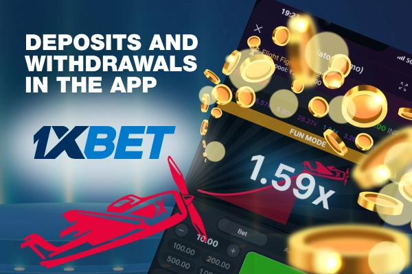 The inscription Deposit and Withdrawal Methods and the Aviator game screen
