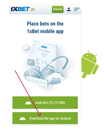 Phone screen with download buttons