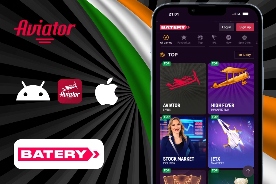 Phone screen and Betery logo