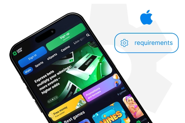 phone with IOS logo and settings icon